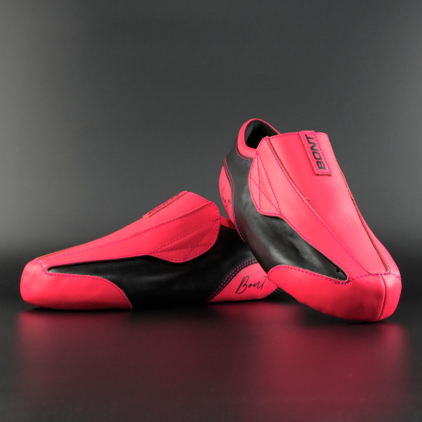 Angle view showing the full skate package and color-matched components