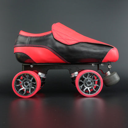 Front angle highlighting wheel setup and boot design