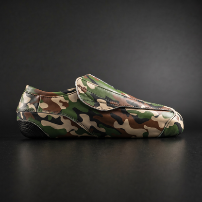 Close-up of camo texture and carbon base