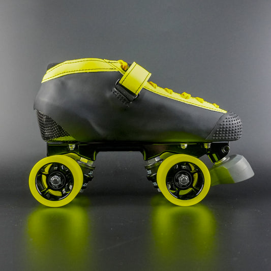 Close-up of the Hybrid Carbon boot showing carbon fiber construction