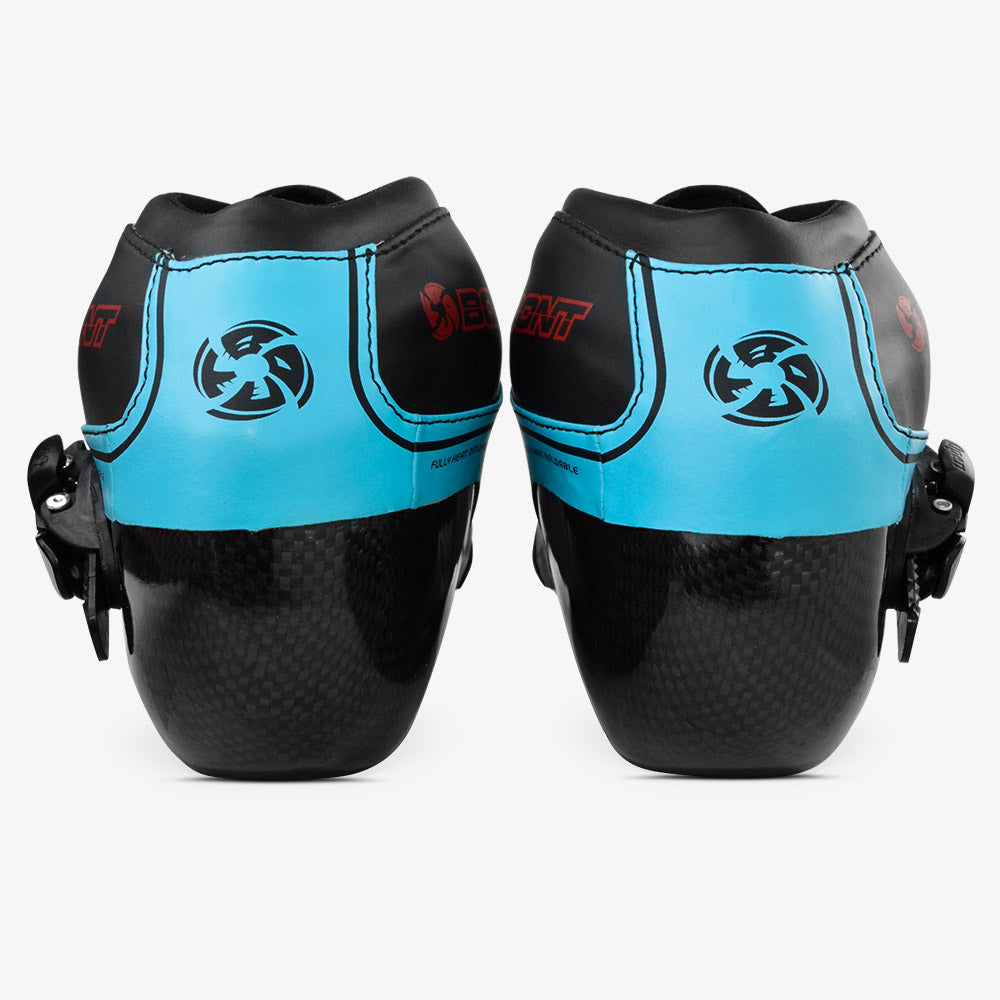 Angle view showing heel cup shape and anti stretch upper construction