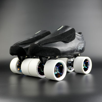 Angle view showing the full skate package and color-matched components