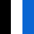 Black/White/Metallic Blue
